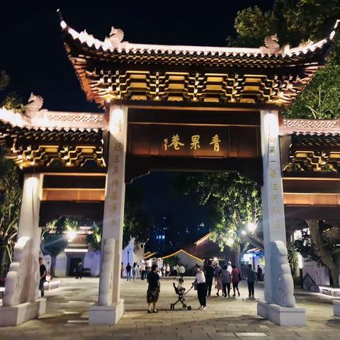 青果巷的夜晚，灯光渲染，如仙境一般，美的不得了。（副本）