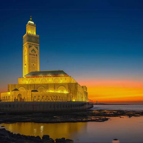 辉煌的卡萨布兰卡哈桑二世清真寺