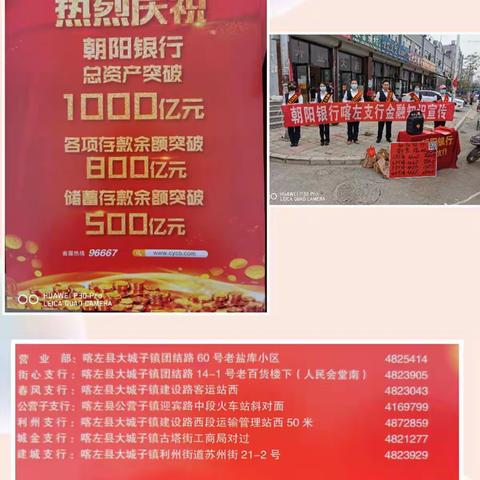 喀左建城支行五一兴隆庄集市宣传