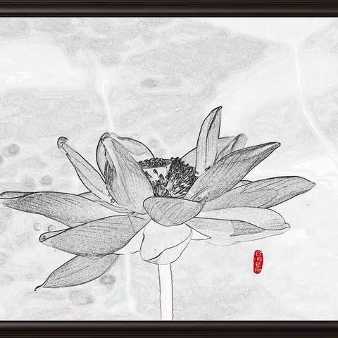 松花江畔夏荷风，水墨山水画意浓