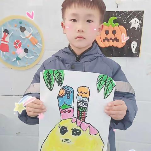 美术一班本周作品《可爱的兔子🐰》