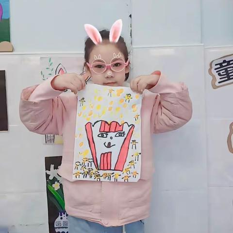 美术一班本周美术作品《逃跑的爆米花、柿事如意》