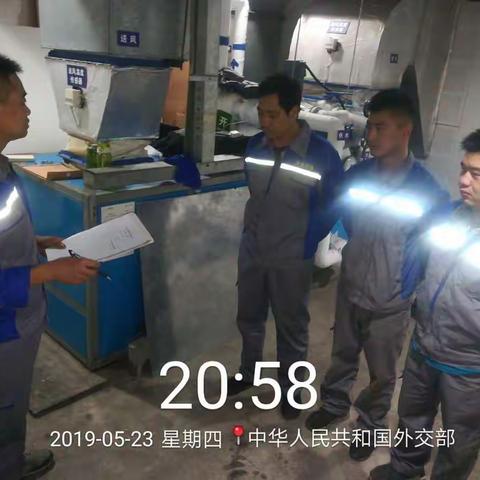 2019年5月23日外交部（夜班）A座清洗2层风道，清洗7层机组1台，B座清洗7层机组1台，档案馆清洗6层7层8层末端风道