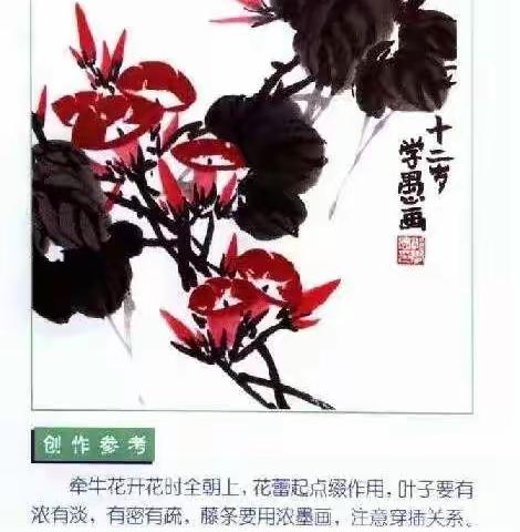 国画牵牛花