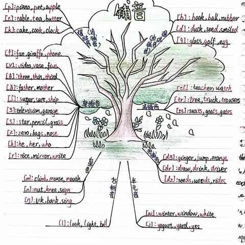 21班优秀英语作业展示——音标思维导图+阅读C篇改错