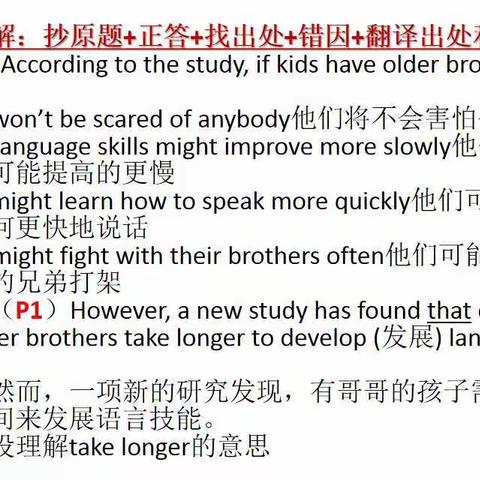 优秀英语作业展示——阅读改错