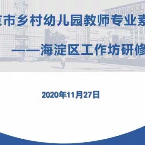 2020北京市乡村幼儿园教师专业素养提升项目——海淀区工作坊第三次线上研修纪实