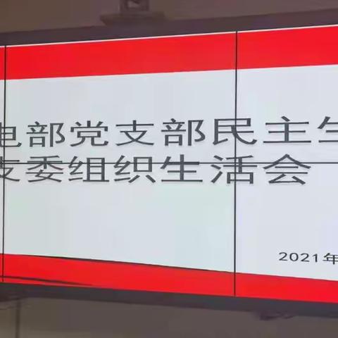 供电部党支部召开2020年度党员领导人员民主生活会暨支委组织生活会