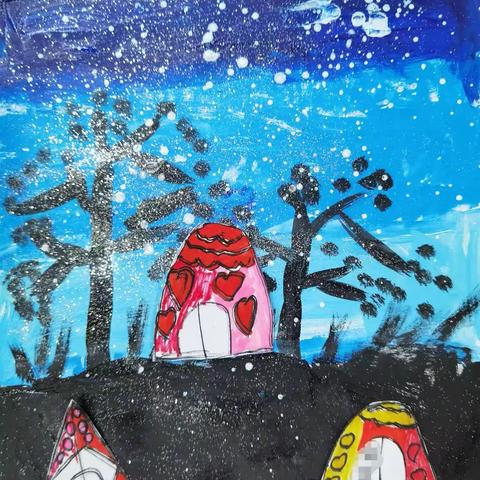 陈洞村幼儿园美术二班第十四课时《露营》