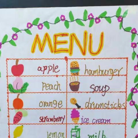 【英语】四年级上册Let us have some fruit.特色作业展【Menu&My shopping list】