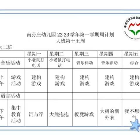 南孙庄镇第一幼儿园大一班，线上教学活动总结