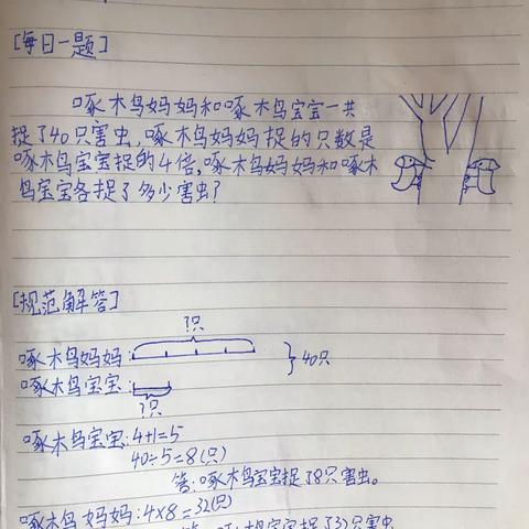 解放路小学三年级11班孙依辰每日一题