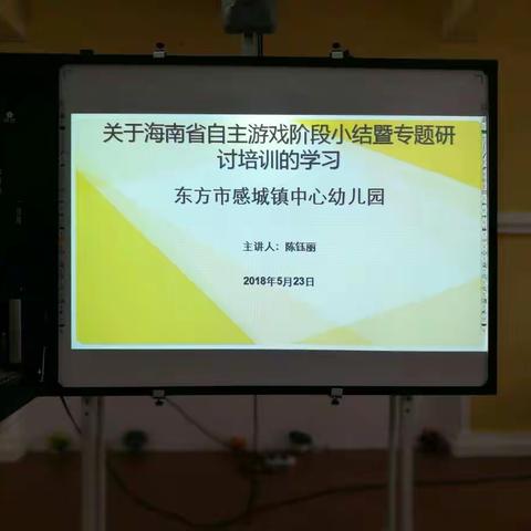 关于海南省自主游戏专题研讨的学习——感城镇中心幼儿园