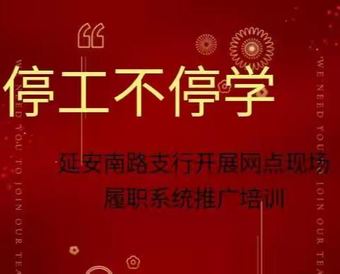 停工不停学--延安南路支行认真开展网点现场履职系统推广培训