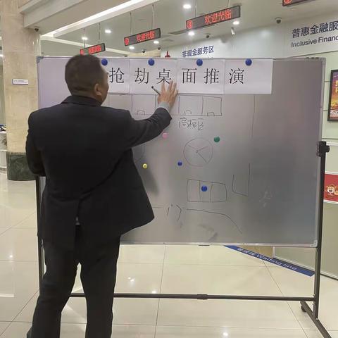 日常时时高警惕 遇事方能不慌张——高新支行本级进行防抢劫预案推演
