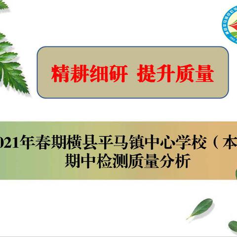 精耕细研  提升质量——横县平马镇中心学校（本校）2021年春期期中检测质量分析