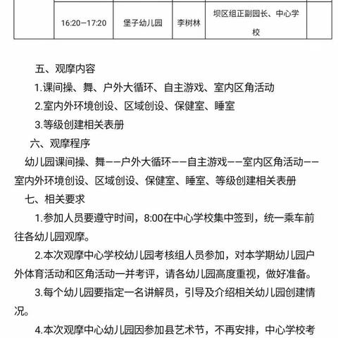 鱼龙坝幼儿园校区级等级创建观摩活动