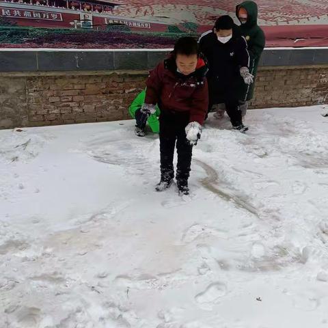 雪花一片一片飘落了一晚上，小区保安叔叔们在扫雪，刹那间，想到了母校的雪还没有人扫雪