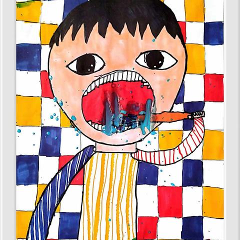 美术实践之九《刷牙》