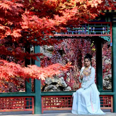 冬日暖阳，去北海公园旅拍，练习古风人像摄影