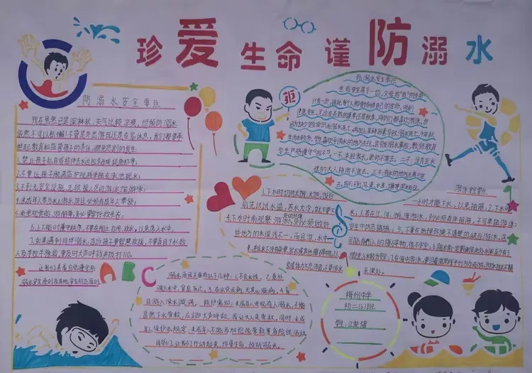 防溺水手抄报参考（二）文字版