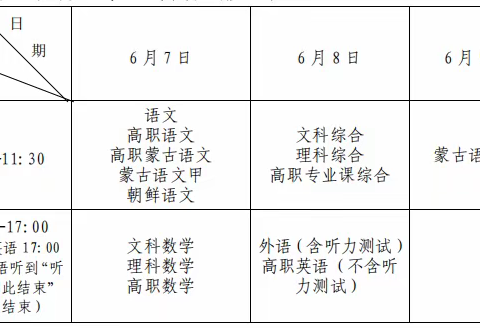 2021年高考温馨提示