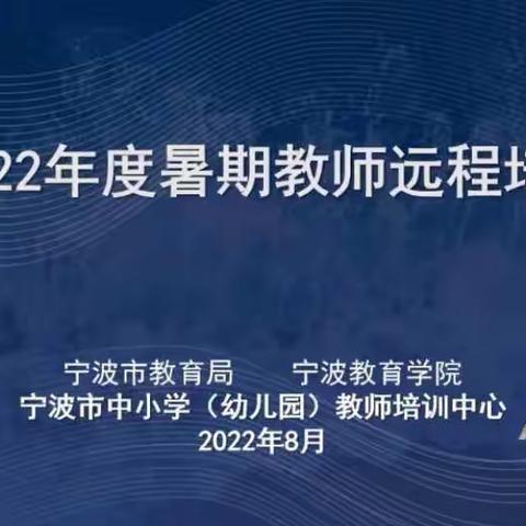 借智借力，山海协作共发展—缙云县兆岸小学暑假远程培训小记