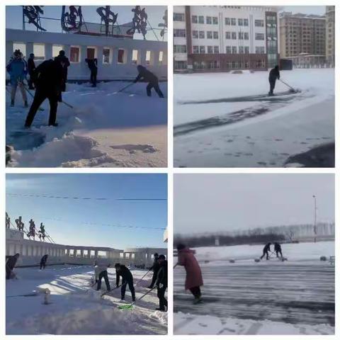 遇“雪”奋战，党员担当——张甲洲红军小学党员教师义务扫雪活动纪实