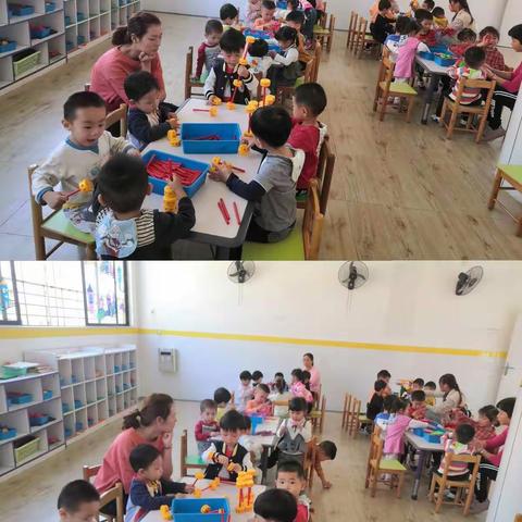 新艺幼儿园——小五班进区活动之“建构室”