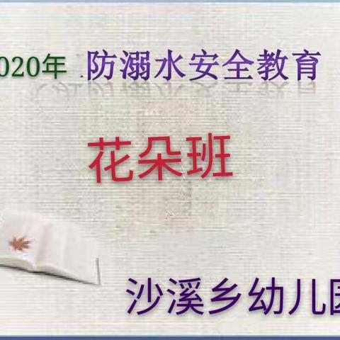 2020年🌸朵班《防溺水安全教育》线上主题活动