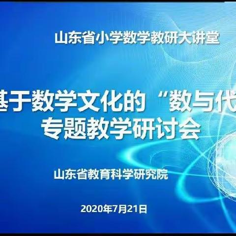 基于数学文化的“数与代数”专题教学研讨会