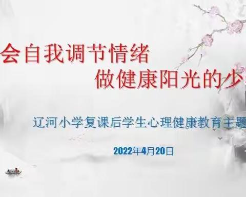 “学会自我调节情绪  做健康阳光的少年”辽河小学复课后心理健康主题讲座