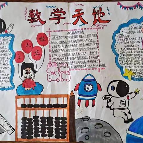 数学之美，美在手中——八一小学五年级数学组手抄报展示