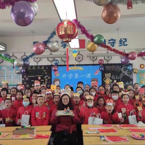 虎跃启新年，童心向未来－－2022年，利通区第十三小学四（6）班春季开学典礼纪实