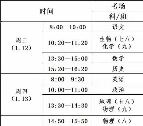 古仑中学2021-2022学年寒假放假通知