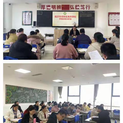 研判明方向   反思促提升——临沂市河东区育杰学校学情诊断分析会