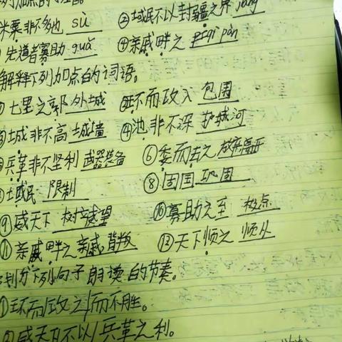 吴思宇的语文作业