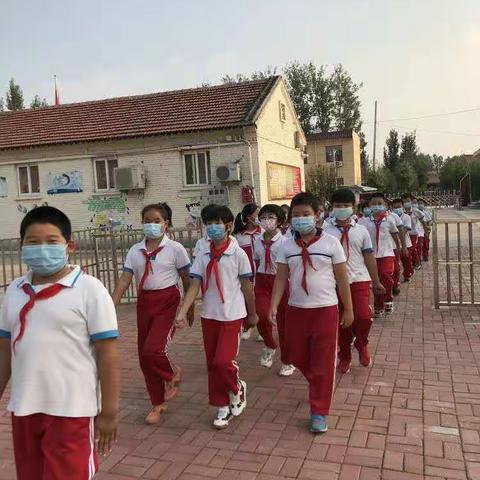 侯家营镇王庄子中心小学组织全体师生劳动实践活动