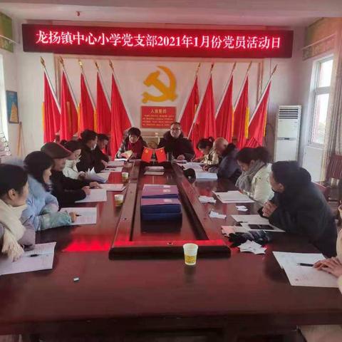 龙扬镇中心小学党支部2021年1月份主题党日活动