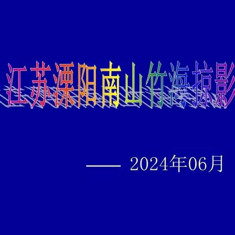 202406江苏溧阳南山竹海掠影