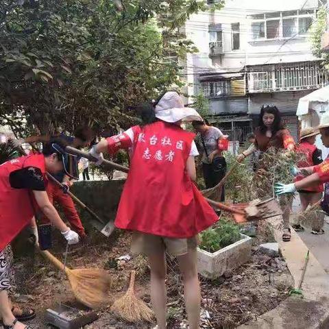 冒酷暑整治环境，迎军运共建单位齐参与