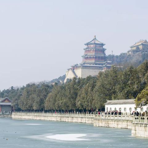 2019年冬的第一场雪-颐和园