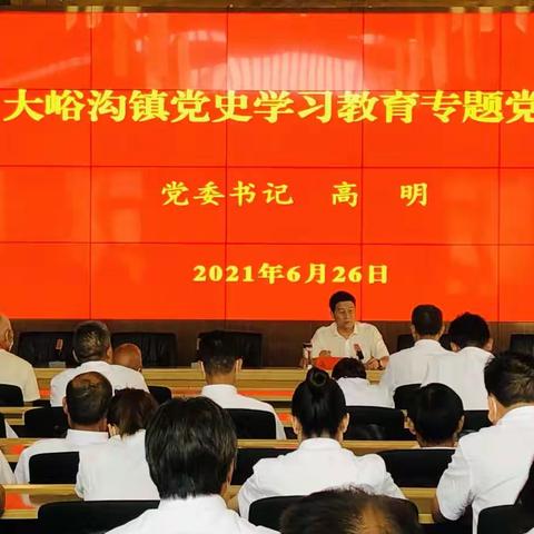 大峪沟镇党委书记高明到海上桥村上党课