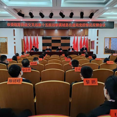 市委统筹提级交叉巡察十五组巡察翼城县住建局党组情况反馈会议