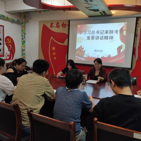 唐韵社区学习习近平总书记来陕考察重要讲话精神