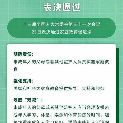 来安县水口镇中心幼儿园与您共同学习《家庭教育促进法》