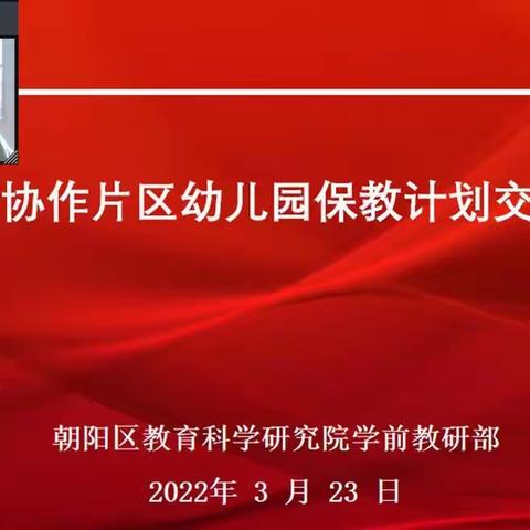 聚焦儿童发展 助推保教工作——2021-2022学年第二学期安贞协作片区幼儿园保教计划交流会