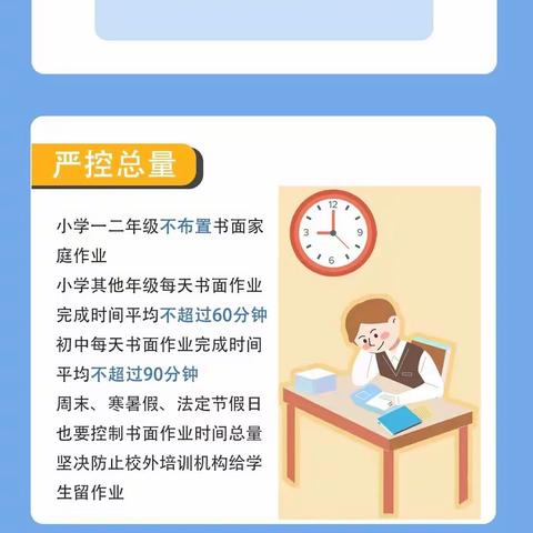 【自主·减负】一图读懂中小学生五项管理