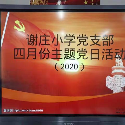 谢庄小学党支部4月份主题党日活动