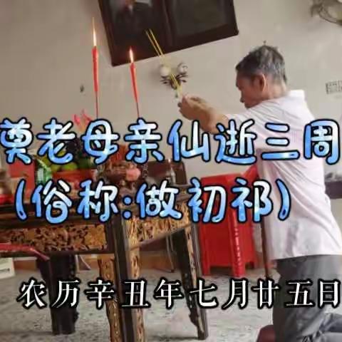 祭奠老母亲仙逝三周年